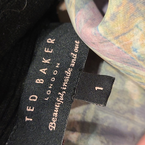 Ted Baker Cardigan with Woven Floral Printed Back Panel - Picture 6 of 9